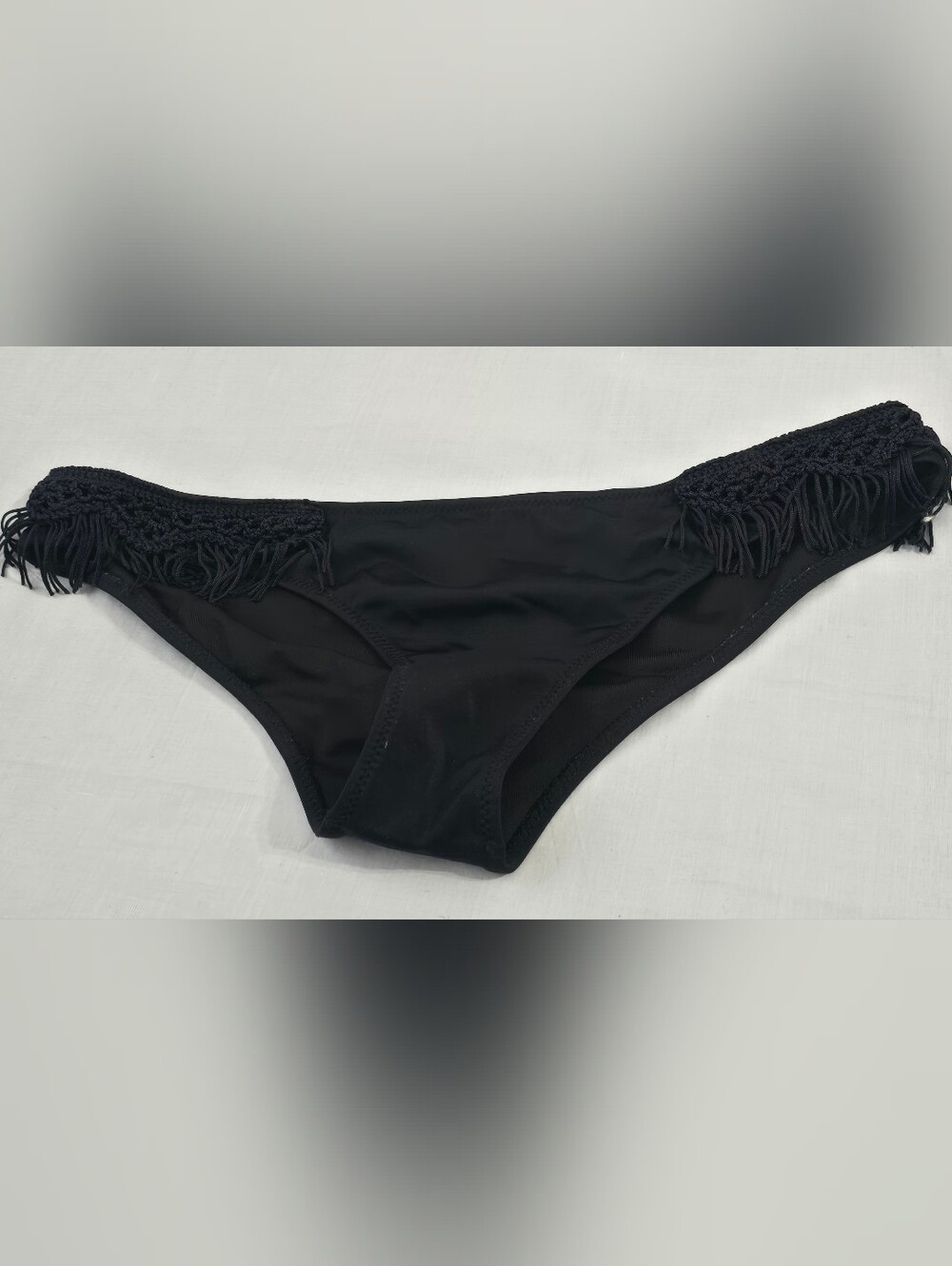 Victoria's Secret Black Fringe Bikini Bottom Small